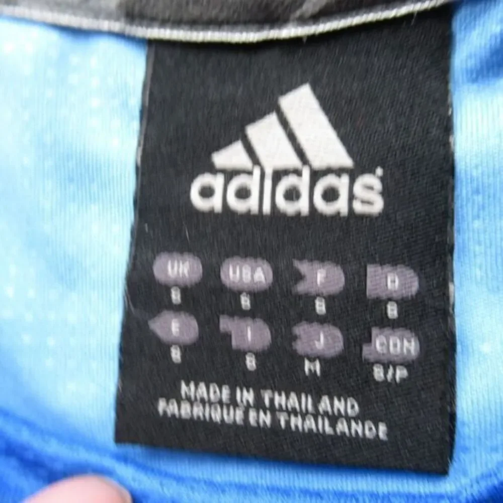 Denver Nuggets Shirt Mens Small Adidas Blue‎ Crew Neck Short Sleeve Pullover NBA